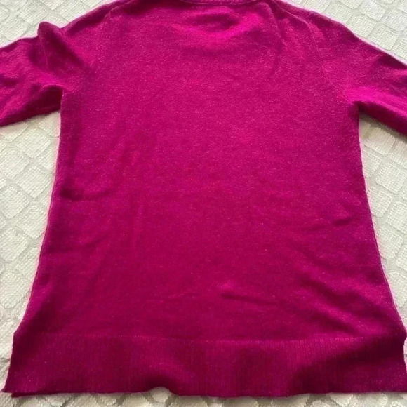 J Crew Hot Pink Wool Knit Crew Neck Womens Sweater sz M - Picture 7 of 11